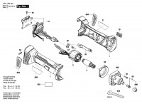 Bosch 3 601 JB5 400 GGS 18V-20 Cordless straight grinder Spare Parts